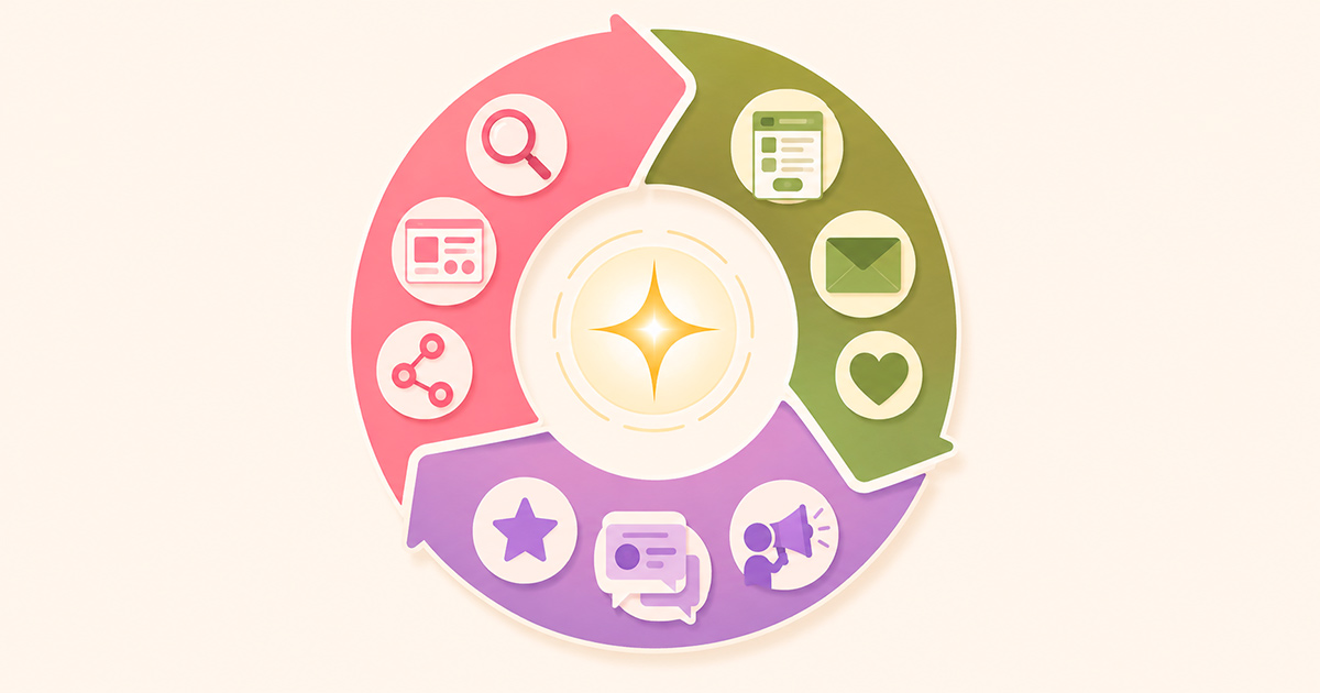 Diagrama del Flywheel de Inbound Marketing