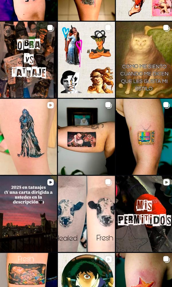 Feed de Instagram antes — Mello Tiziano